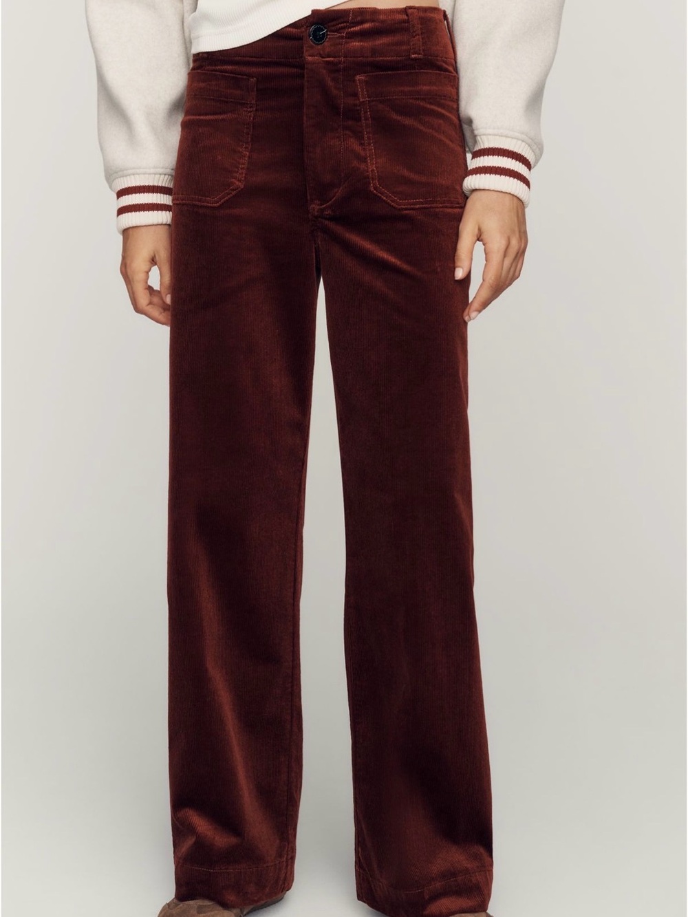 Maeve Colette Corduroy high-rise, full length pants